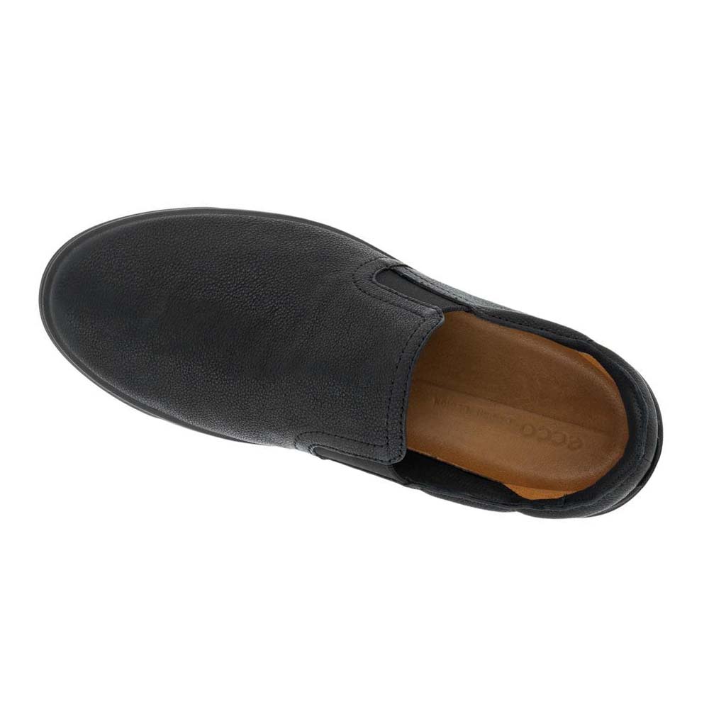 Ecco Street Tray Retro Slip-on Fritidssko Herre Svarte | NO 499ILH